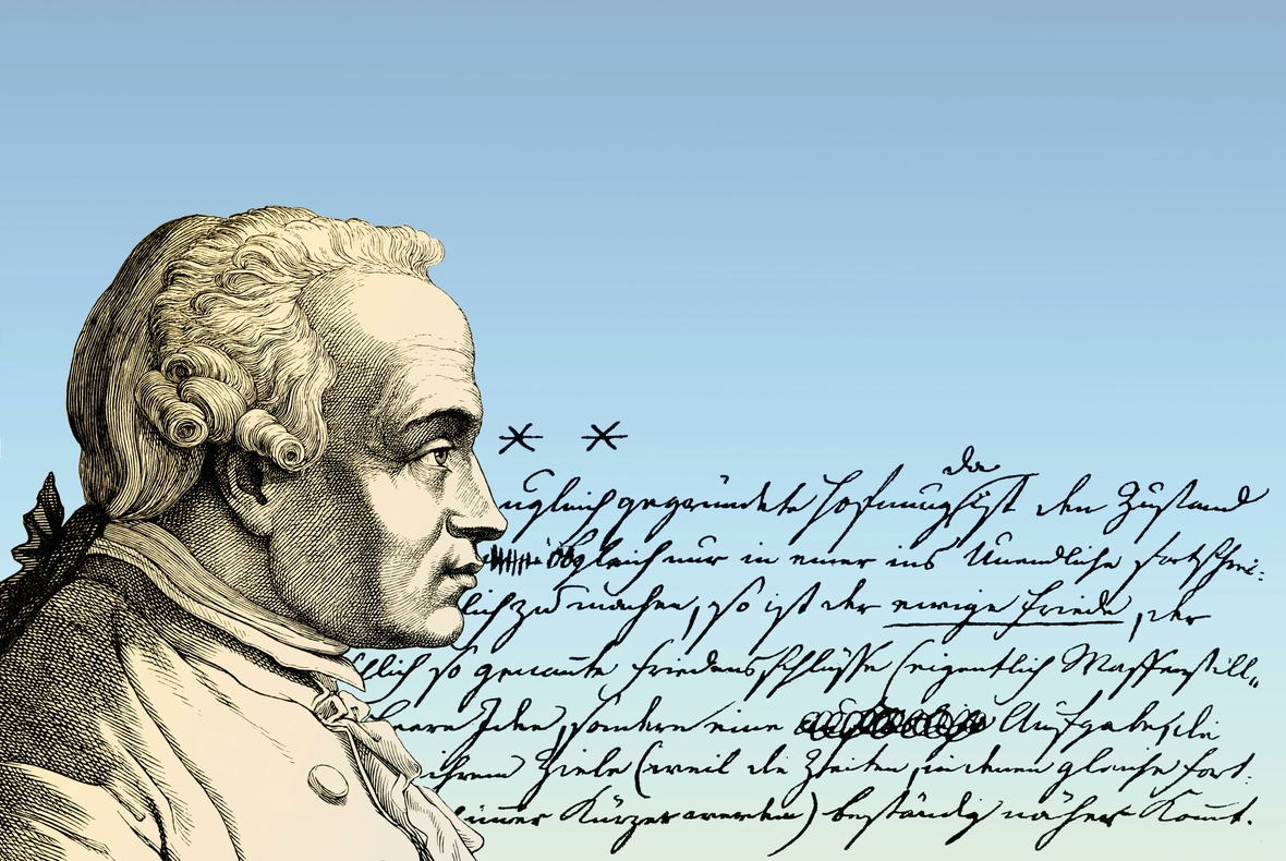 Portrait von Immanuel Kant, 1724 — 1804, ein deutscher Philosoph der Aufklärung