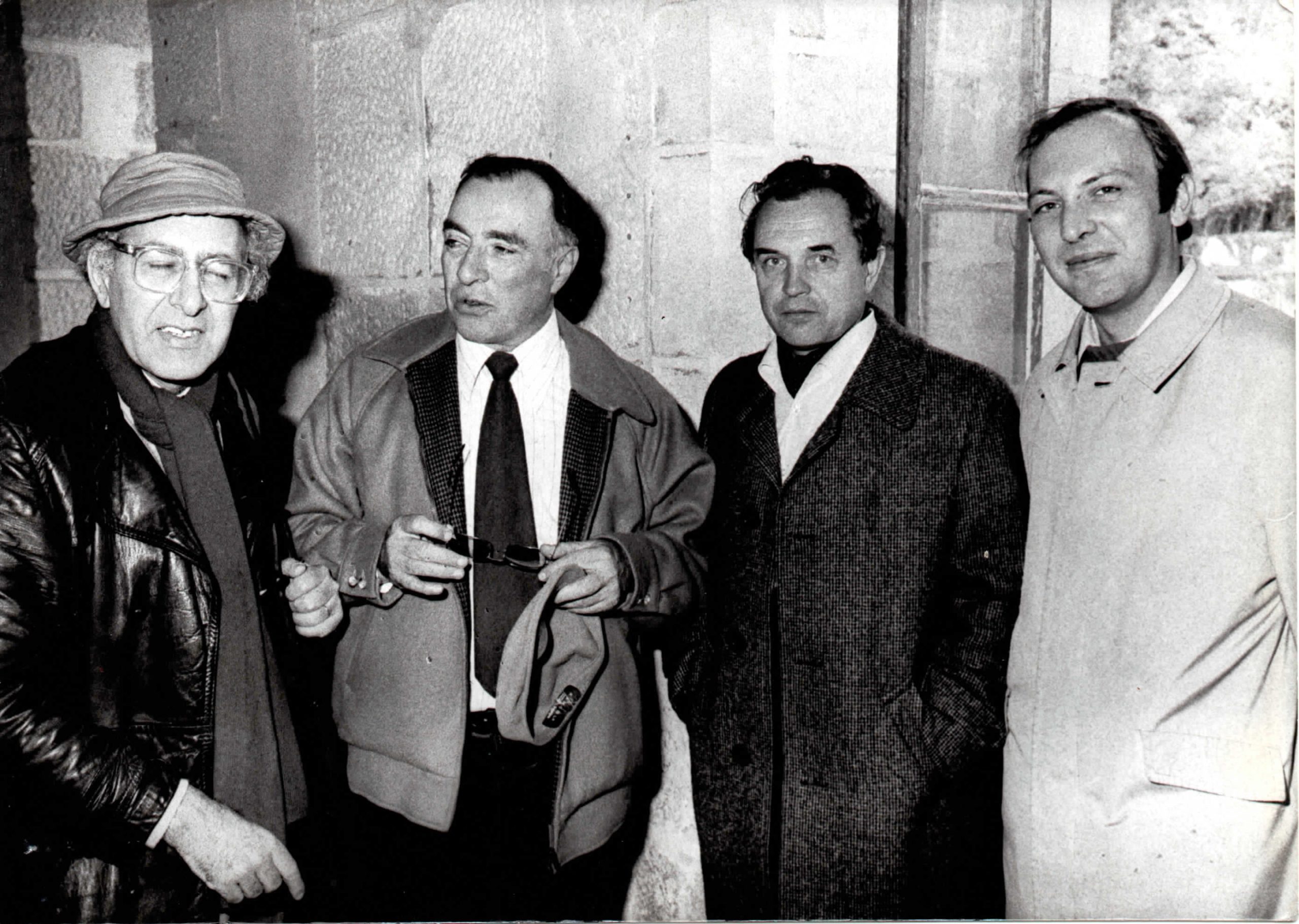 Henri Glaeser, Marc Paillet, Alexandre Zinoviev, Berelowitch Wladimir. Fontenay (Bourgogne), 26.10.1979